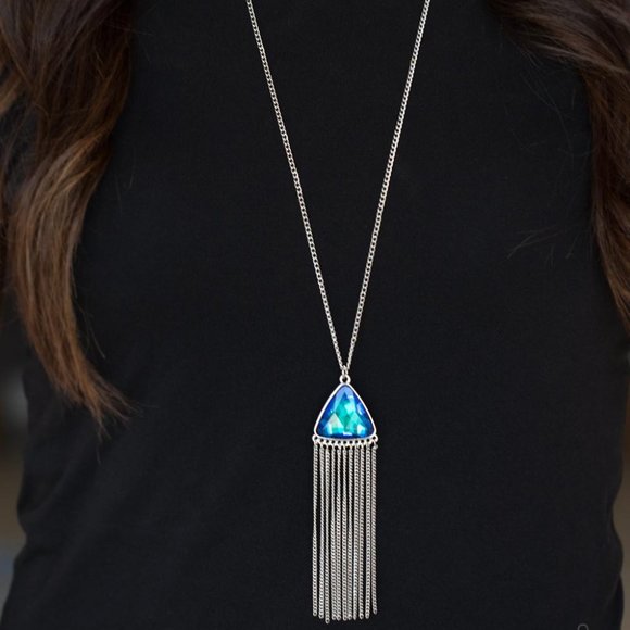 paparazzi Jewelry - Proudly Prismatic - Blue Necklace